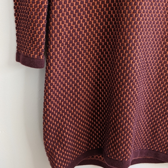 COS Raised Knit Long Sleeve Dress Orange Plum XS - Picture 6 of 8